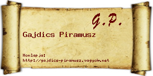 Gajdics Piramusz névjegykártya